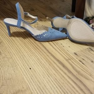 Baby Blue Suede High Heels